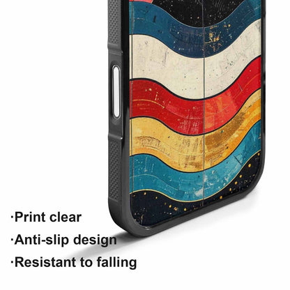 iPhone 17 Case — Retro Wave Scallop Stripe Retro Vintage, Personalized Phone Case