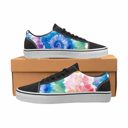 MEN'S Tie Dye Swirl Canvas Lace-Up Wallpaper Art Custom Shoes