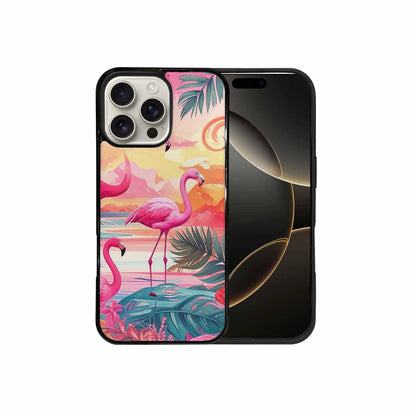 iPhone 16 Pro Max Case — Flamingo Tropical Flamingo Tropical Pattern Hundreds, Custom Phone Case