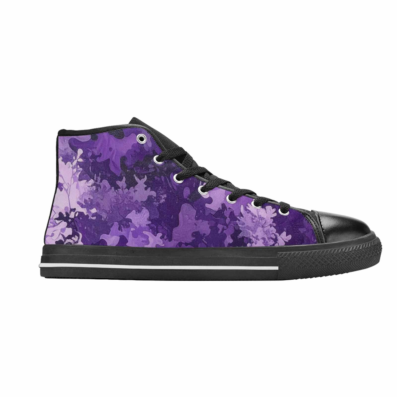 MEN'S Military Camouflage Blotch High Top Canvas Neon Fantasy Custom Sneakers