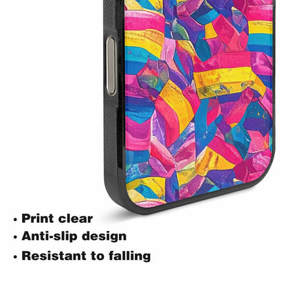 iPhone 16 Pro Max Case — Pansexual Flag Color Theme Small Rainbow, Unique Phone Case Design