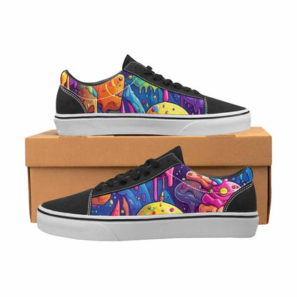 WOMEN'S Melting Ice Cream Monster Lace-Up Canvas Surreal Shoes