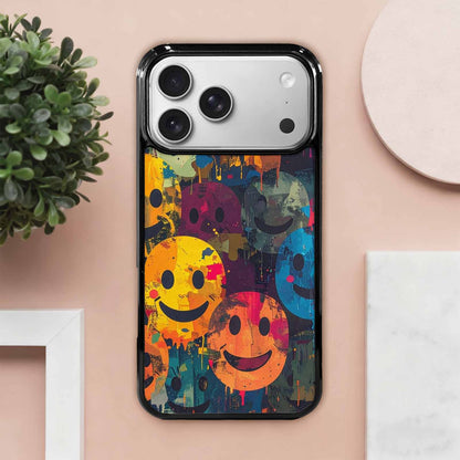 iPhone 17 Pro Max Case — Smiley Faces Camosmiley Faces Camo, Custom Printed Phone Case
