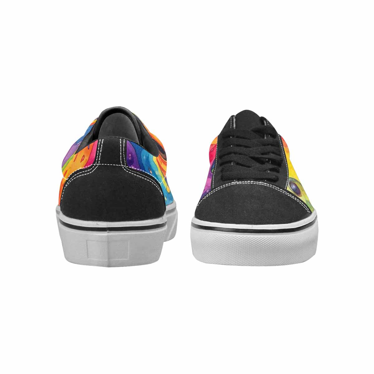 WOMEN'S Aliens  Tie Dye Lace-Up Canvas Neon Fantasy Custom Shoes