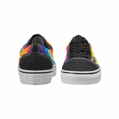 WOMEN'S Aliens  Tie Dye Lace-Up Canvas Neon Fantasy Custom Shoes