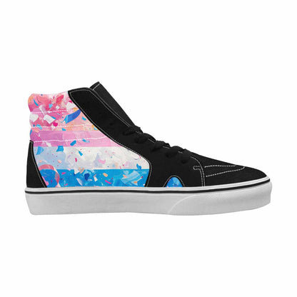 MEN'S Transgender Pride Flag High Top Canvas Y2K Custom Shoes