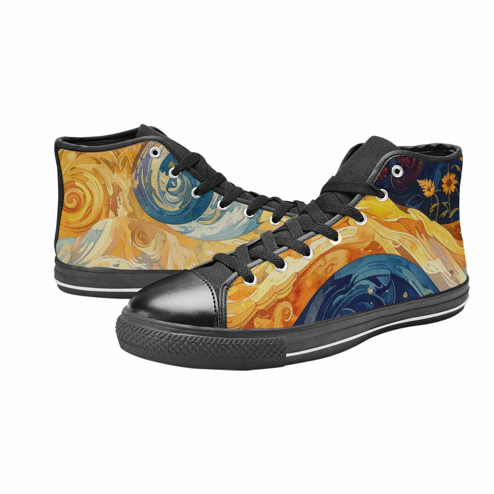 MEN'S Blend All Versions High Top Canvas Wallpaper Art Sneakers