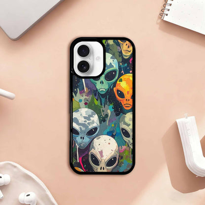 iPhone 17 Case — Aliens Camo Aliens Alien Scifi, Custom Art Phone Cover