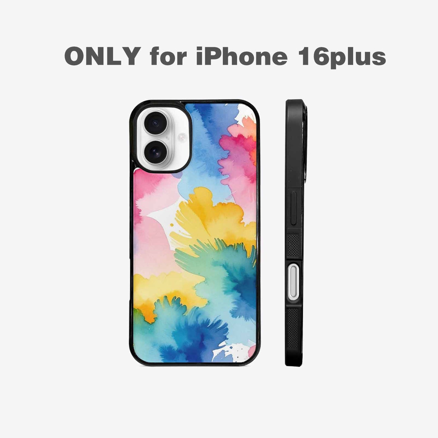 iPhone 16 Plus Case — Trans Strong Watercolor Seamless Pattern Vibrant, Customized Protective Case