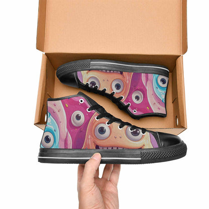 MEN'S Melting Icecream Monster Cherry High Top Canvas Grunge Sneakers