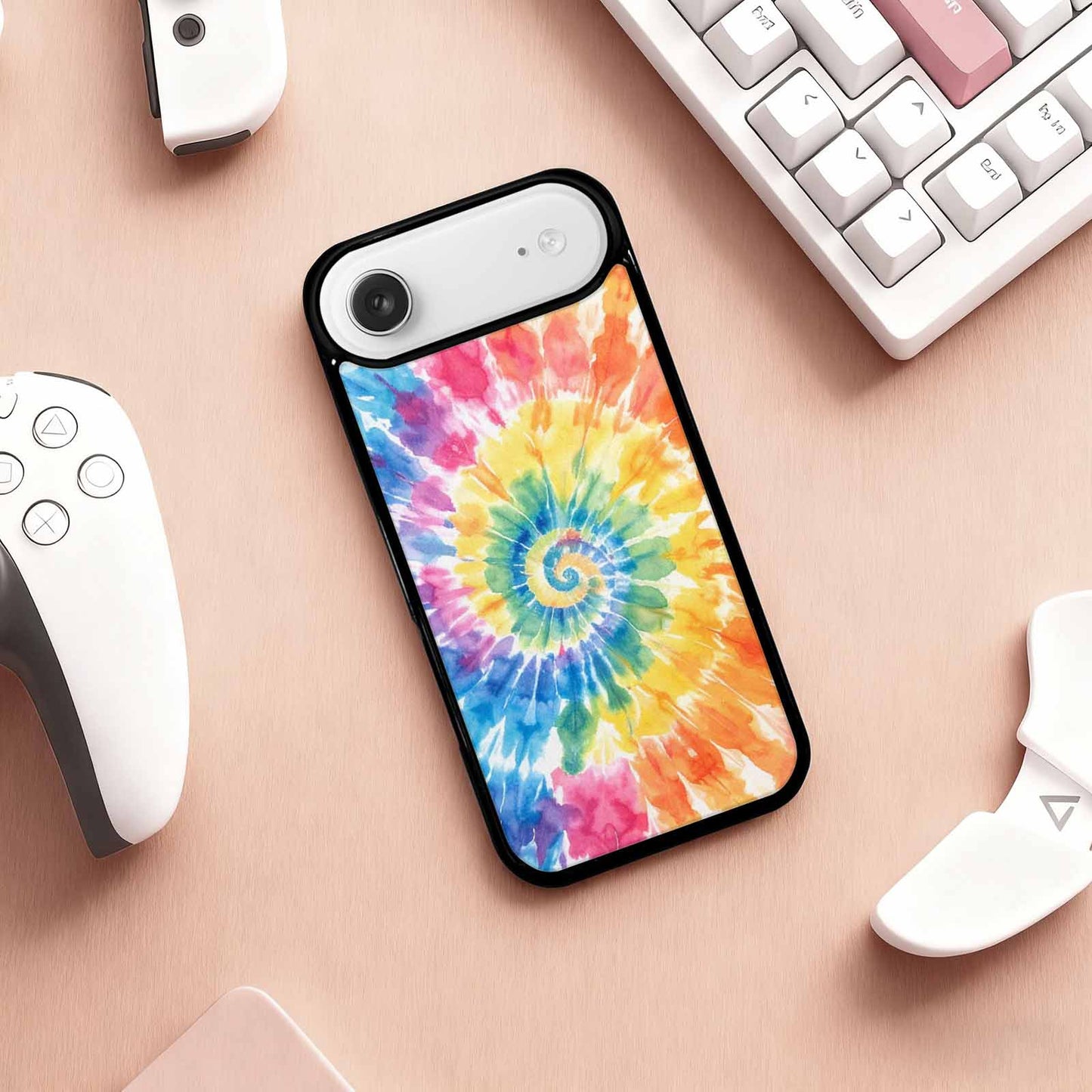 iPhone 17 Air Case — Small Tie Dye Swirl Pattern Tie, Personalized Phone Case
