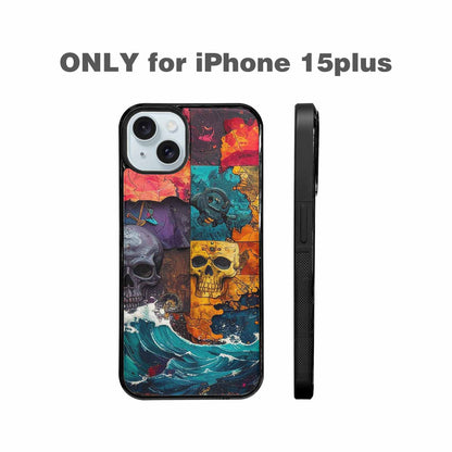 iPhone 15 Plus Case — Pirate Skull Flag Pirate Skull Flag, Customized Protective Case