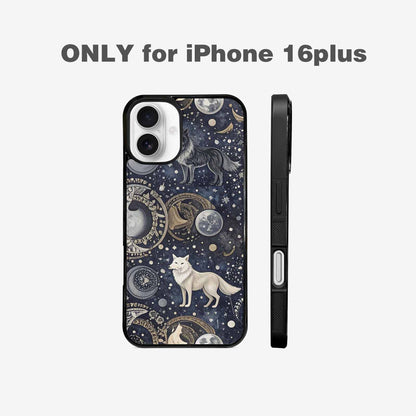 iPhone 16 Plus Case — Wolves Everywhere Collage Overlap Small Wolf, Unique Phone Case Design
