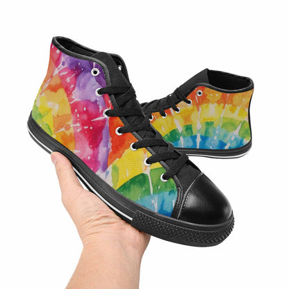 WOMEN'S Tie Dye - High Top Canvas Neon Fantasy Sneakers