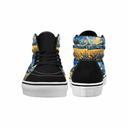 WOMEN'S Van Gogh-Style Swirl High Top Canvas Dreamcore Shoes