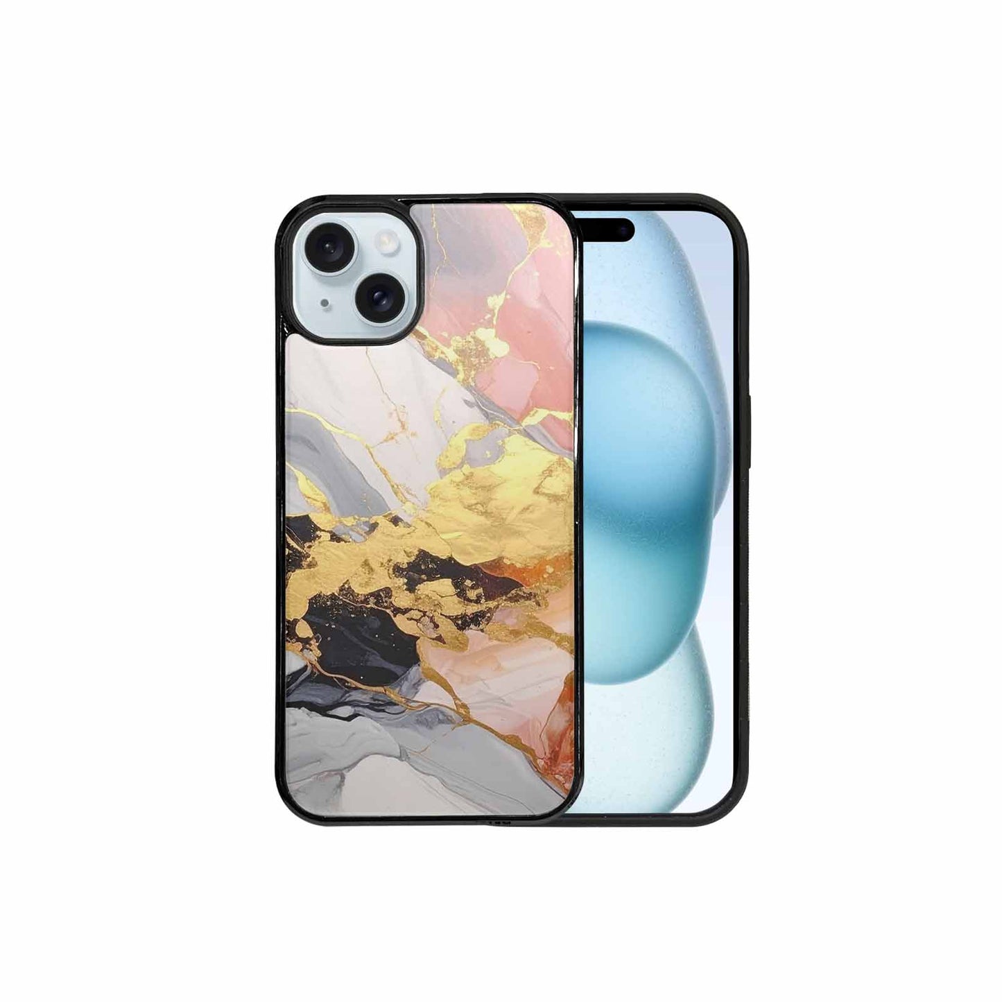 iPhone 15 Plus Case — Marble Vein Marble Veins Pattern Hundreds, Unique Phone Case Design