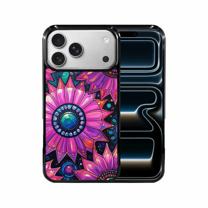iPhone 17 Pro Max Case — Iridescent Fantasy Sun Original Art, Custom Printed Phone Case