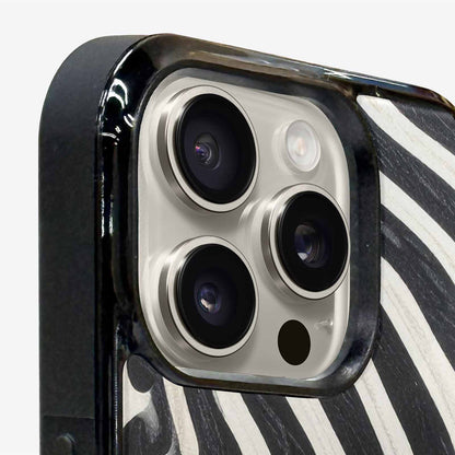 iPhone 16 Pro Case — Modern Zebra Stripe Solid Print Crisp, Custom Phone Case