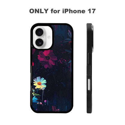 iPhone 17 Case — Shadowy Glitch Floral Pattern Floral, Original Design Phone Case