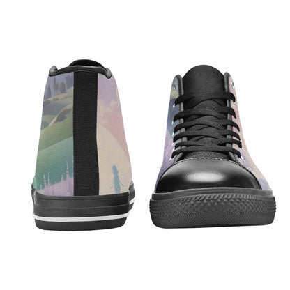 MEN'S Surrealist Dreamscape High Top Canvas Dark Academia Shoes