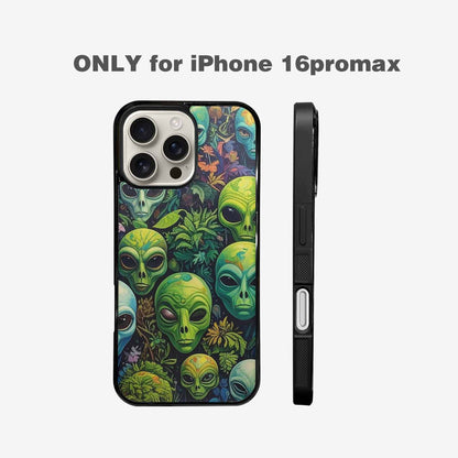 iPhone 16 Pro Max Case — Aliens Pattern Hundreds Of Sma Ajm, Custom Designed Case Cover