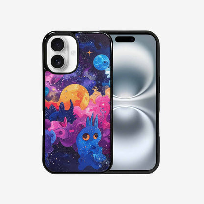 iPhone 16 Case — Cosmic Creature And Object Mashup Pattern, Original Design Phone Case