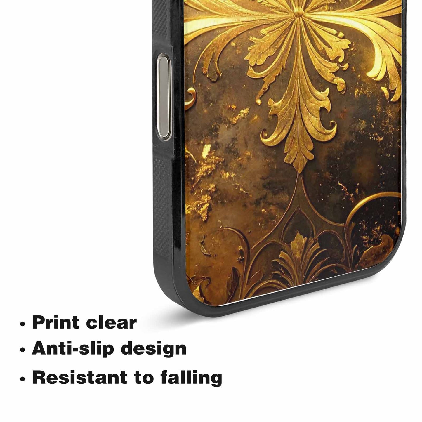 iPhone 15 Pro Max Case — Klimt Gold Leaf Artwork Pattern, Original Design Phone Case