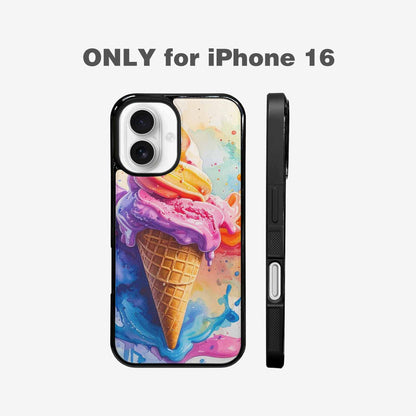 iPhone 16 Case — Melting Icecream Collage, Custom Printed Phone Case