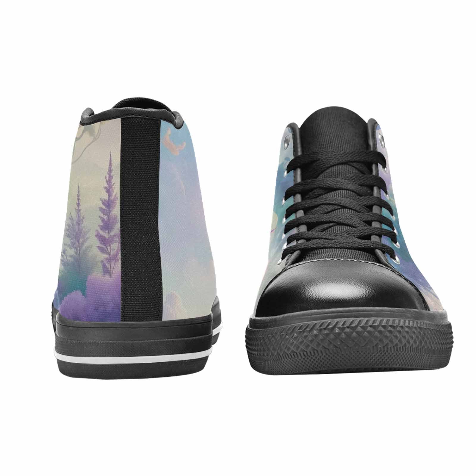 MEN'S Surrealist Dreamscape High Top Canvas Dark Academia Custom Sneakers