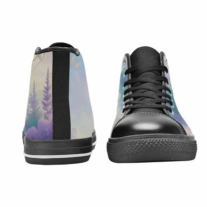MEN'S Surrealist Dreamscape High Top Canvas Dark Academia Custom Sneakers