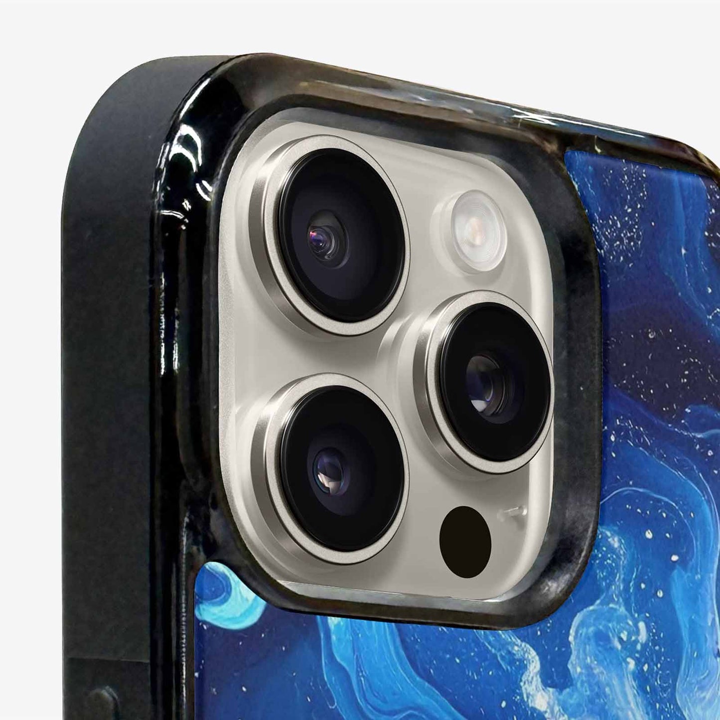 iPhone 16 Pro Case — Galaxy Art Blue Starfield Small Galaxy, Custom Art Phone Cover