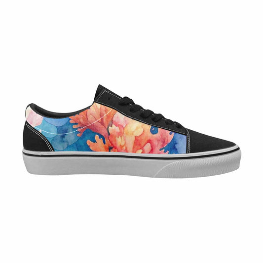 WOMEN'S Fish Scale Coral Canvas Lace-Up Wallpaper Art Shoes