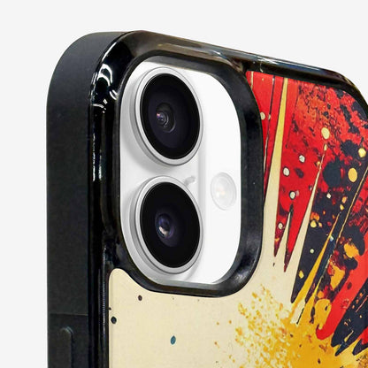 iPhone 16 Case — Comic Halftone Comic Bursts Pattern Hundreds, Custom Printed Phone Case