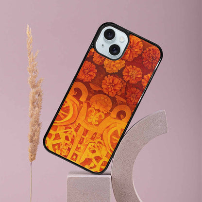 iPhone 15 Plus Case — Marigold Day Of The Dead Marigold, Custom Art Phone Cover