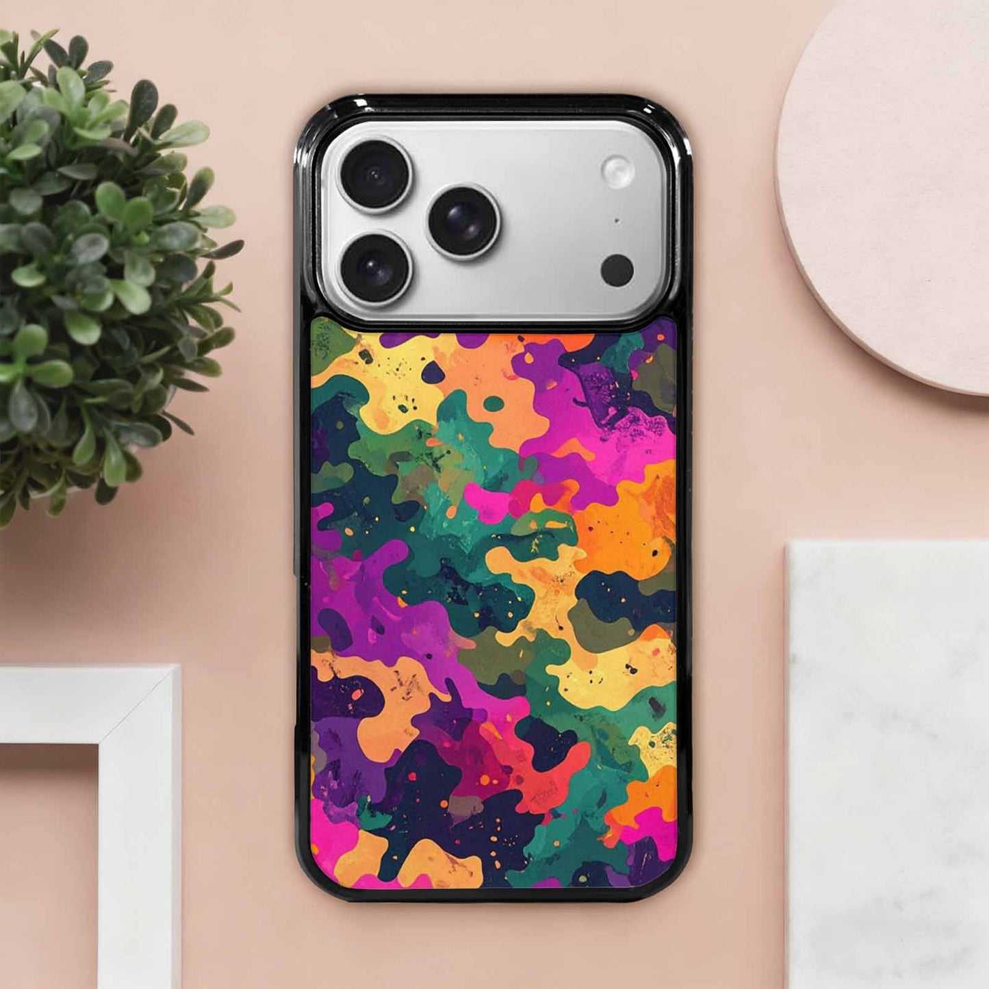 iPhone 17 Pro Max Case — Small Military Camouflage Blotch Camo, Original Design Phone Case