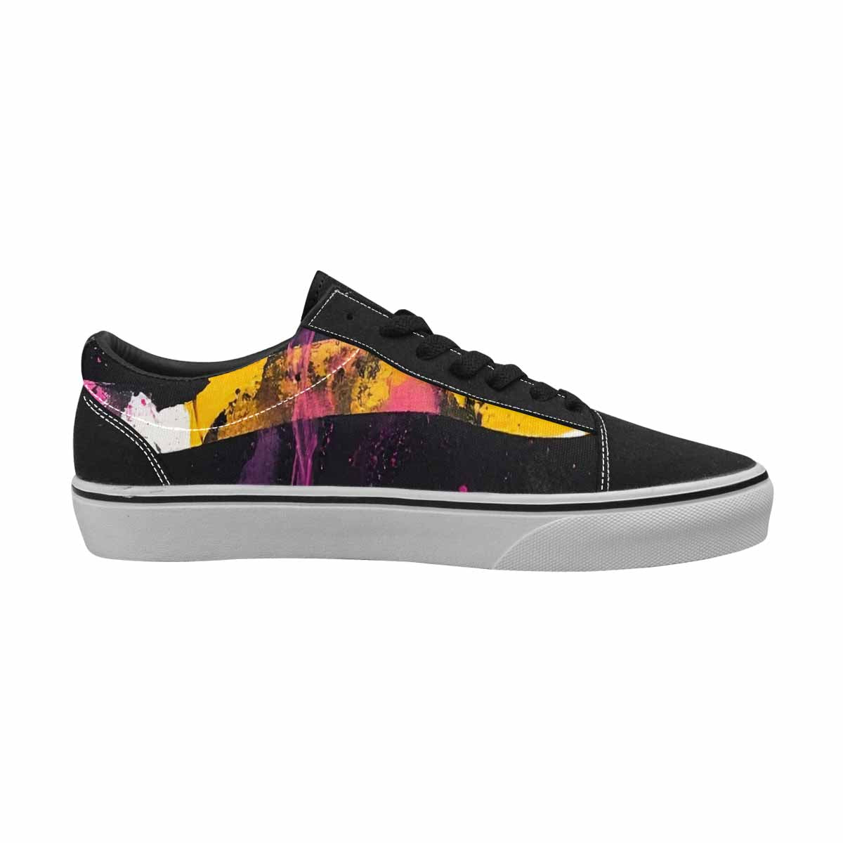 WOMEN'S Zebra Stripe Burst Lace-Up Canvas Surreal Shoes