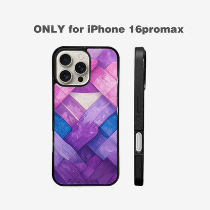 iPhone 16 Pro Max Case — Bisexual Flag Color Theme Small Rainbow, Custom Printed Phone Case