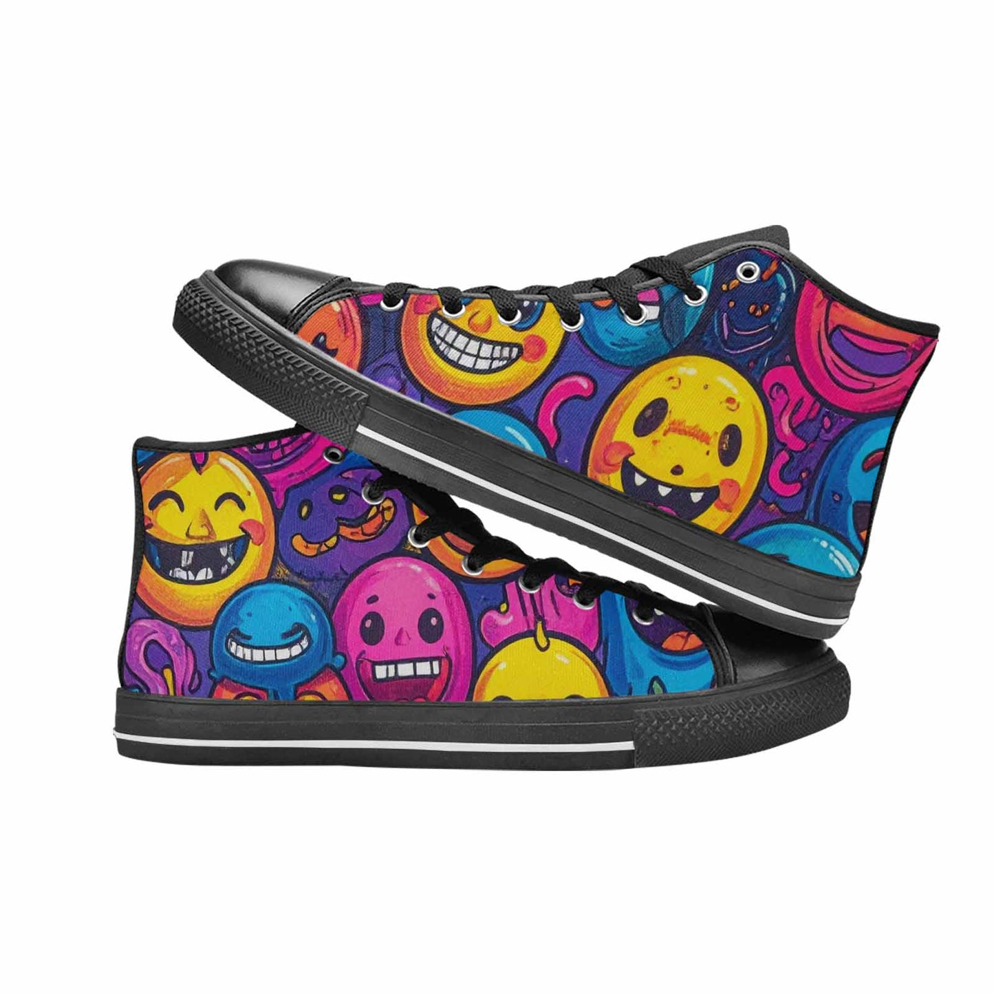 WOMEN'S Funny Looking Cartoon High Top Canvas Y2K Custom Sneakers