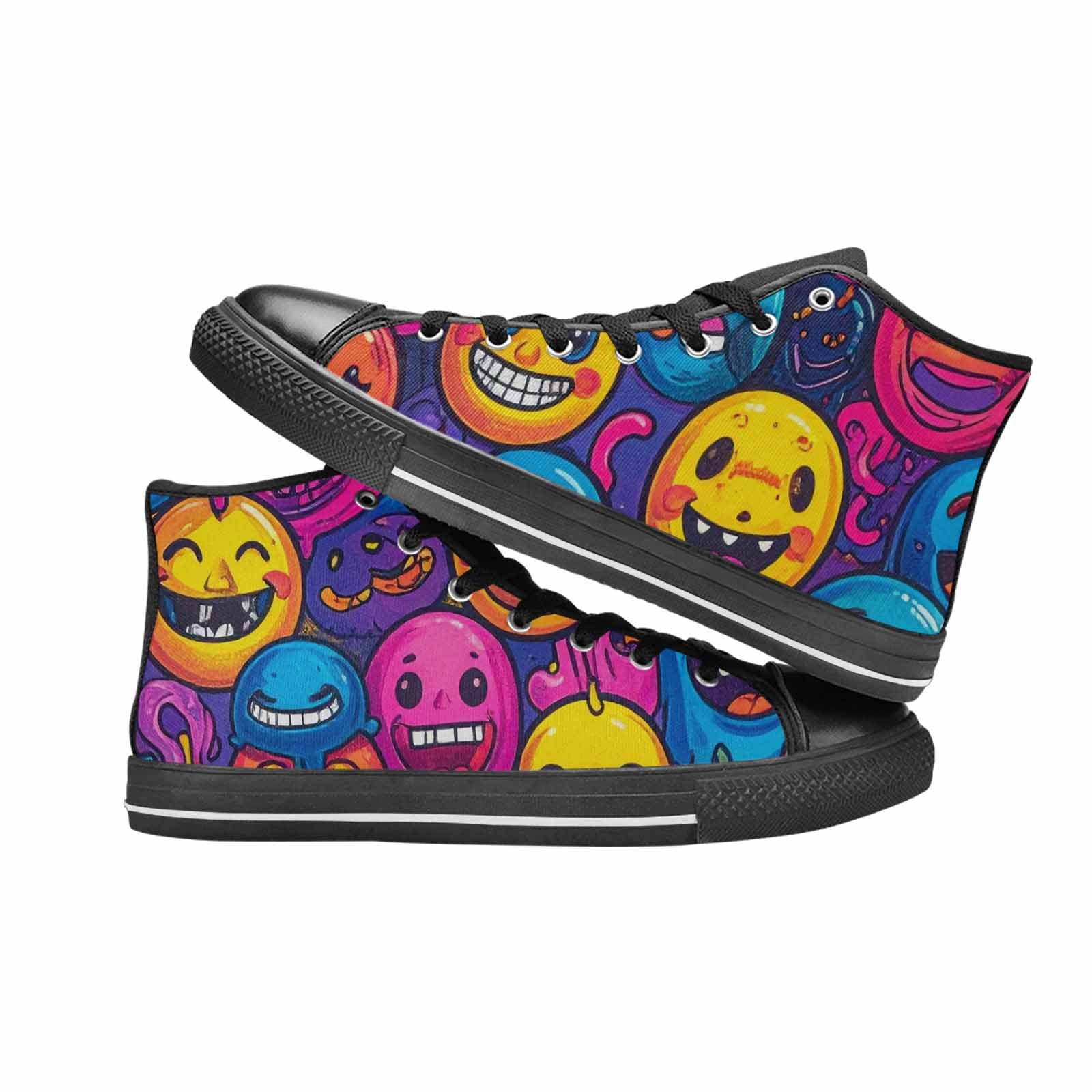 WOMEN'S Funny Looking Cartoon High Top Canvas Y2K Custom Sneakers