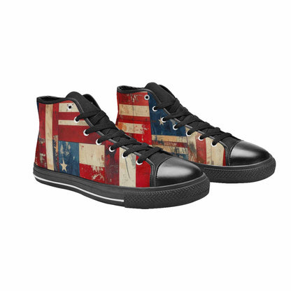MEN'S American Flag Stars High Top Canvas Dreamcore Custom Shoes