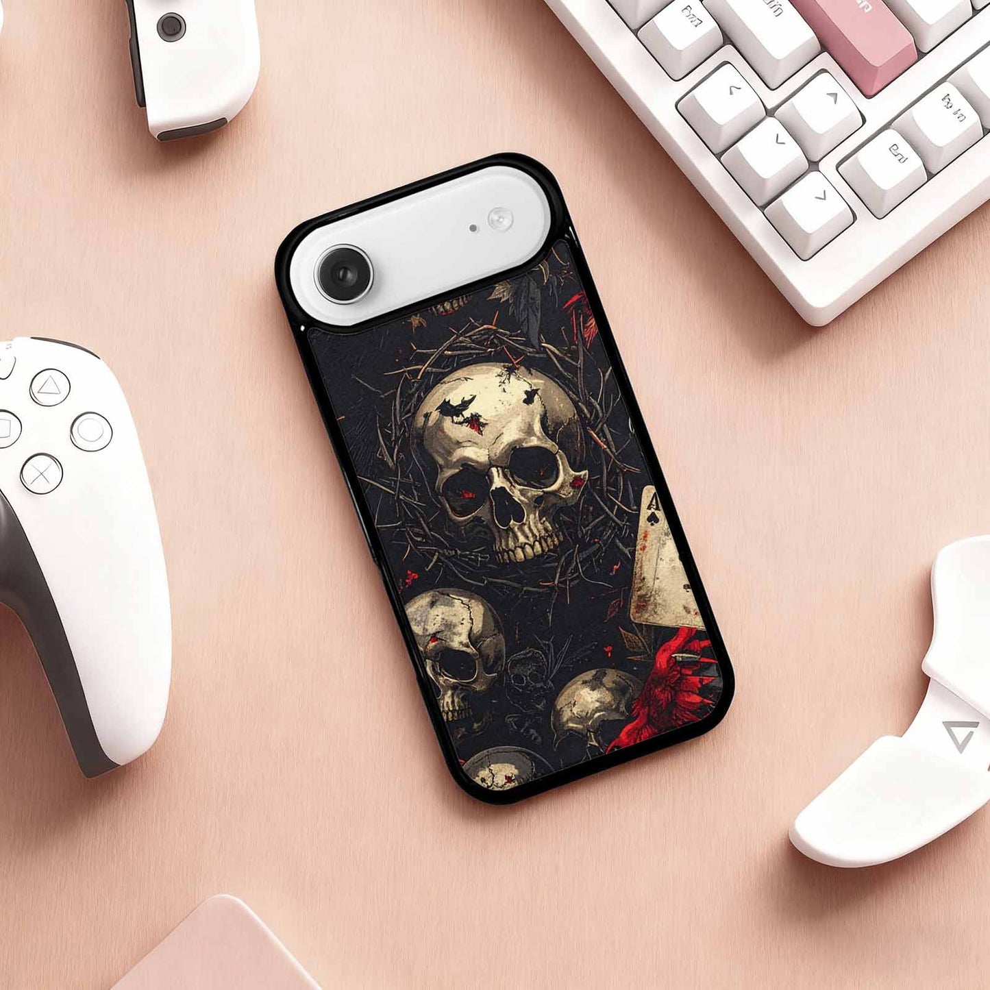 iPhone 17 Air Case — Skull Dark Art Gothic Print Gothic, Customized Protective Case