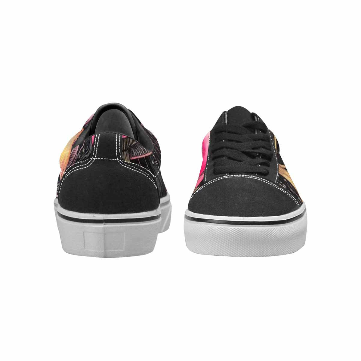 WOMEN'S Rainbow Drip Mushrooms Lace-Up Canvas Dreamcore Custom Shoes