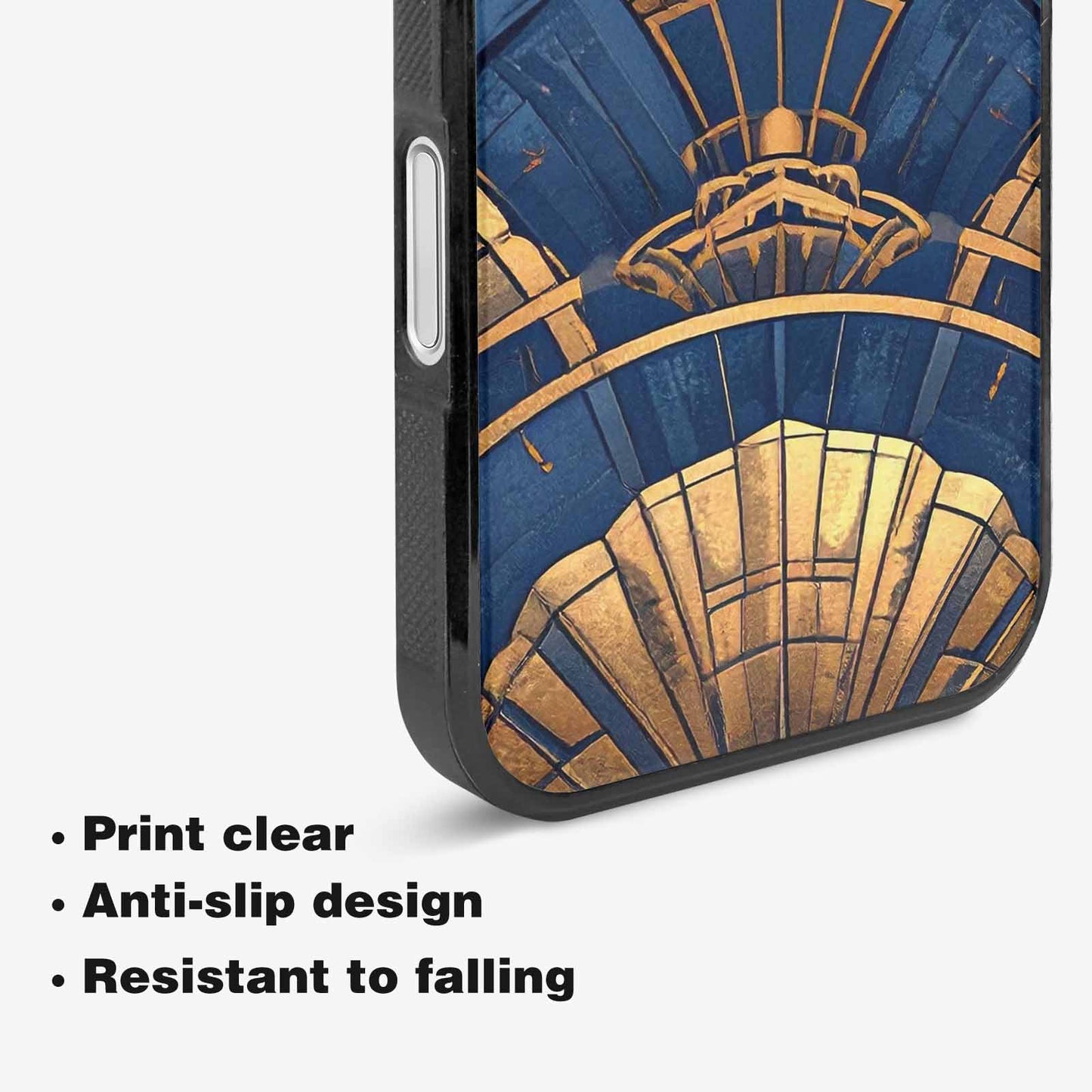 iPhone 16 Plus Case — Art Deco Illustration Pattern, Custom Print Case Cover
