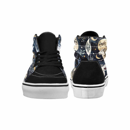 WOMEN'S Wolf Silhouette Moon High Top Canvas Wallpaper Art Sneakers