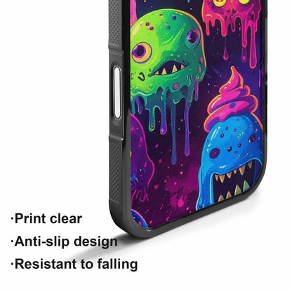 iPhone 17 Case — Ice Cream Monsters Neonmelting Original Art, Custom Print Case Cover