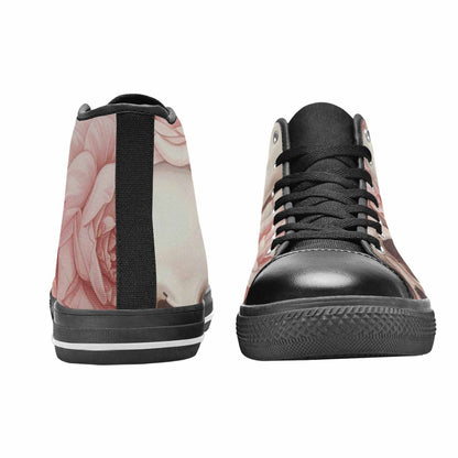 WOMEN'S Skulls Roses Soft Airbrush High Top Canvas Aesthetic Sneakers