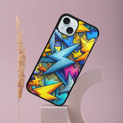 iPhone 15 Plus Case — Lightning Bolt Storm Pattern Hundreds Of, Original Design Phone Case