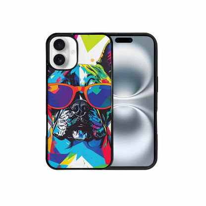 iPhone 16 Plus Case — French Bulldog Pop Art Pattern Personalized, Custom Designed Case Cover
