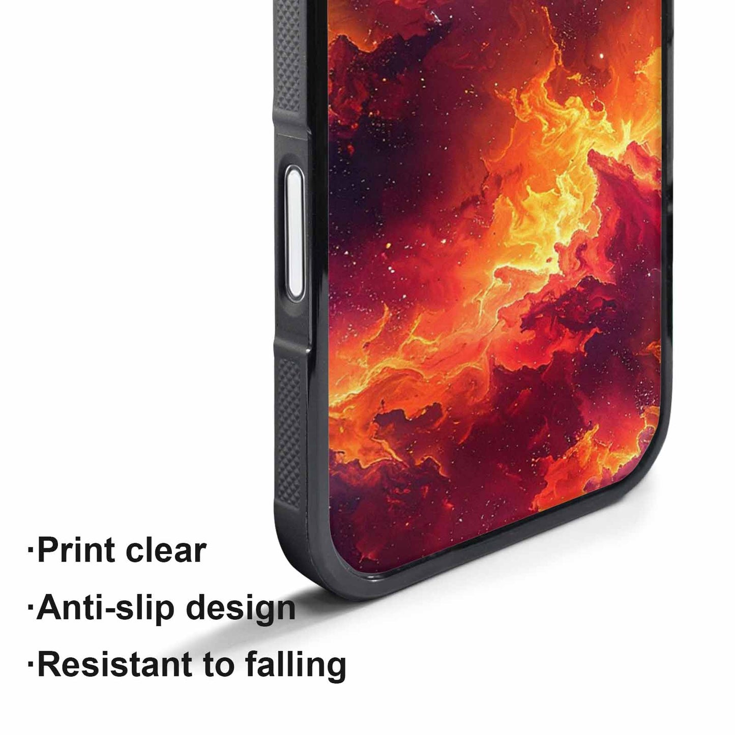 iPhone 17 Pro Case — Galaxy Art Red Orange Supernova Galaxy, Personalized Phone Case