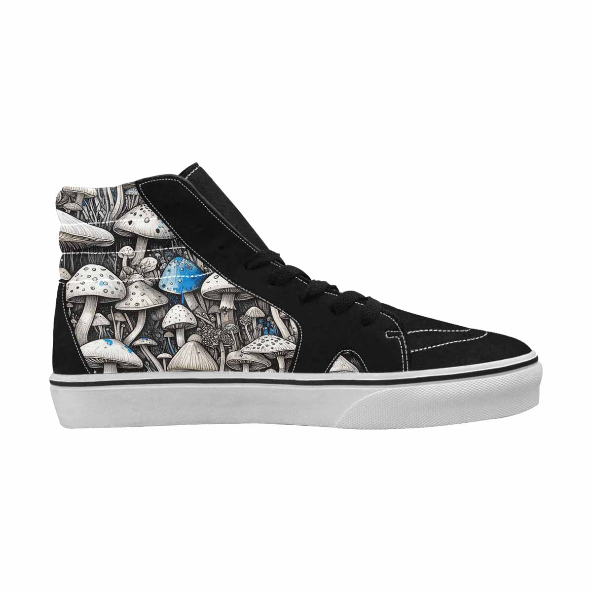 MEN'S Mushrooms (general) High Top Canvas Dark Academia Sneakers